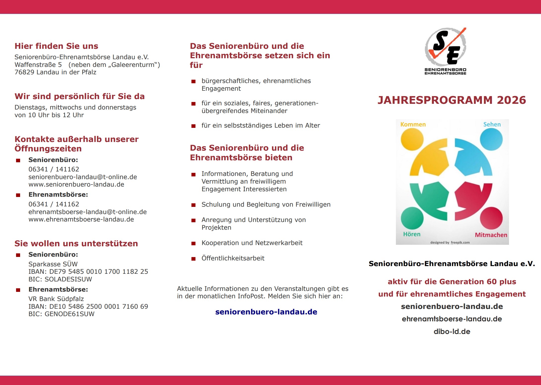 Jahresprogramm 2026 aussen